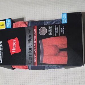 NWT 3 Hanes‎ Comfort Flex Fit Boxer Briefs - Red, Green and Navy Large